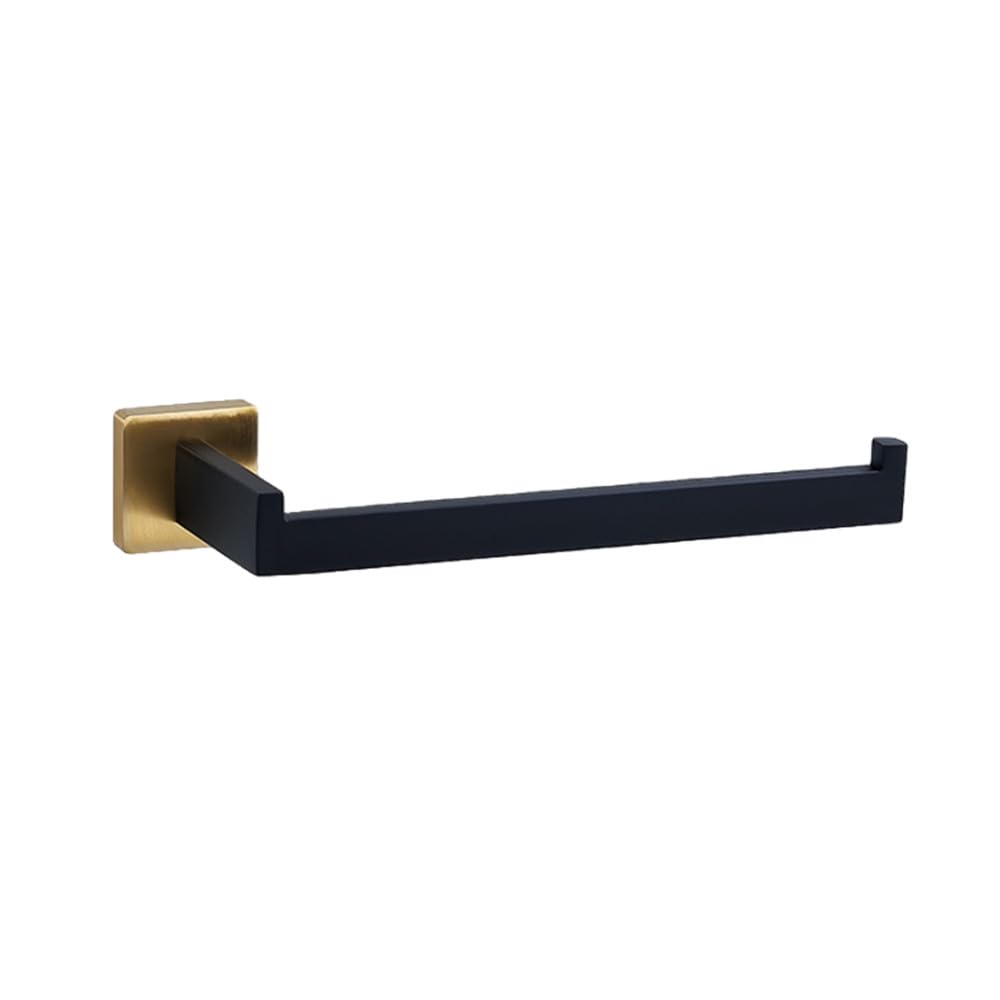 Accesorios de baño de acero inoxidable en oro negro con barra y gancho de alta resistencia