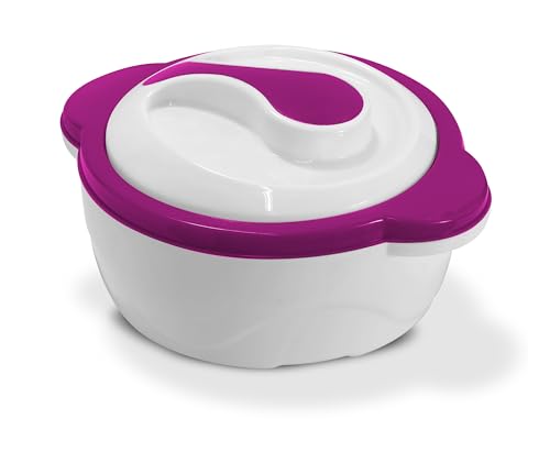 TELE WELT Thermoschüssel mit Deckel, lila...