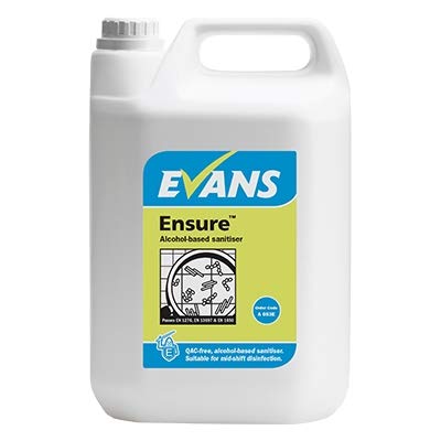 Evans Vanodine Ensure™ Alcohol Sanitiser Disinfectant Cleaner (5 litre)