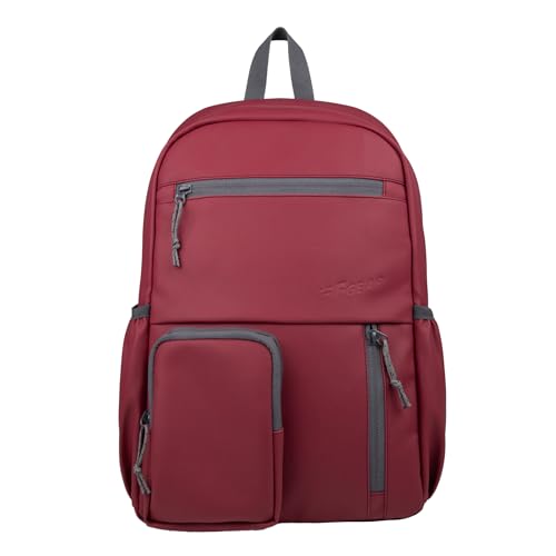 Image of F Gear Blaze Maroon 10L Daypack | Compact & Lightweight | 1 Compartment with 4 Pockets | Durable Art Leather, Stylish & Comfortable Backpack, Perfect for Travel, College & School for Men & Women