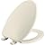 Bemis 7300SLEC Slow Close Toilet Seat, Easy Clean Hinges and Durable Plastic Seat, Made in USA, Elongated, Biscuit