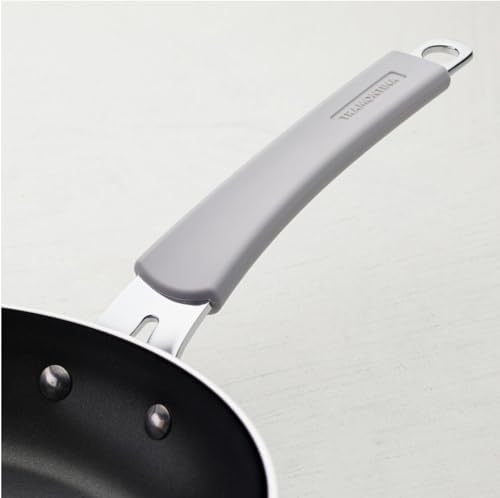 Tramontina 3 Piece Nonstick Fry Pan Set 8" 10" 12", Heavy-gauge aluminum, Porcelain enamel exterior, Reinforced nonstick interior is made without PFOA. Riveted soft-grip silicone handle. - Thumbnail 2