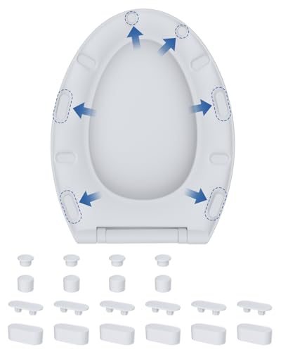 Hibbent 10 PCS Toilet Seat Bumpers, Strong Adhesive, Toilet Spacers Bidet - image 1