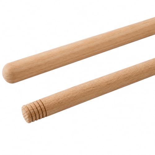 CABLEPELADO Palo universal cepillo barrer fregona | Mango de Madera para escoba | Sujeción de rosca | Robusto y resistente | Limpieza hogar | Madera | 120 cm
