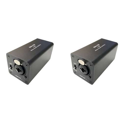 Bloepum 2X Audio Isolator Noise Reduction,Eliminates Current Noise,DI Grounding Box,6.5 XLR Mixer Audio Isolator, MAI-130 Mono