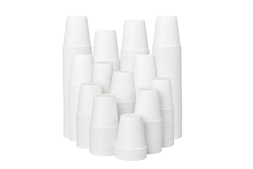 ECOEXTRA 300 Pack 3 oz Bathroom Paper Cups Small Coffee Cups Disposable Mini Mouthwash Cups Suitable for Bathroom Market Shops Party Picnic Travel and Events