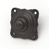 Lieferumfang: Türklingelplatte mit geschraubtem Türklingelknopf | entsprechende angehobene Senkkopfschrauben zur Montage II Stifte, Klingeldraht, Klingeltransformator und Schallmechanismus nicht enthalten