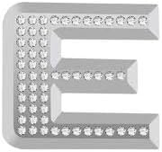 Pilot Automotive BL-555E Bling Chrome Letter E