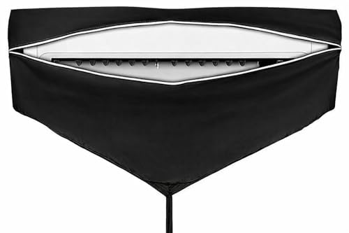 Image of Polyester Split Ac Service Wash Bag Cover Ac Service Cleaning Cover Waterproof Indoor Unit Service Cover Bag With Drain Outlet Ac Service Wash Bag Cover Jacket For 1.5 Ton Color Size 48 Black