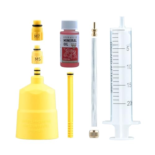 ETAWDE Juego de purga de frenos para bicicletas de montaña, freno de disco hidráulico, juego de purga de aceite mineral, herramientas de reparación de frenos, juego de servicio de frenos