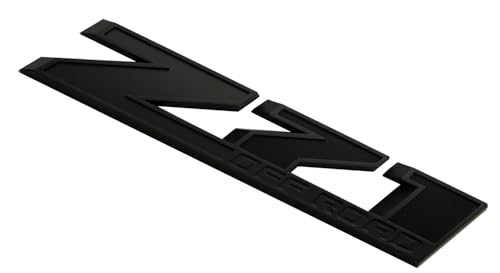 Image of 2pcs New Big Z71 Off Road Emblems 10 inch Badge Compatible with 2009-2018 Colorado Tahoe Silverado Sierra Suburban 2500Hd 3500Hd Offroad (Matte Black)