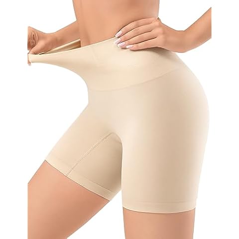 Esa Liang Shapewear Tummy Control, Mid-Waist Body Shaper Shorts, Women's Girdle Shorts and Spanks Shape Wear Nude Cover
