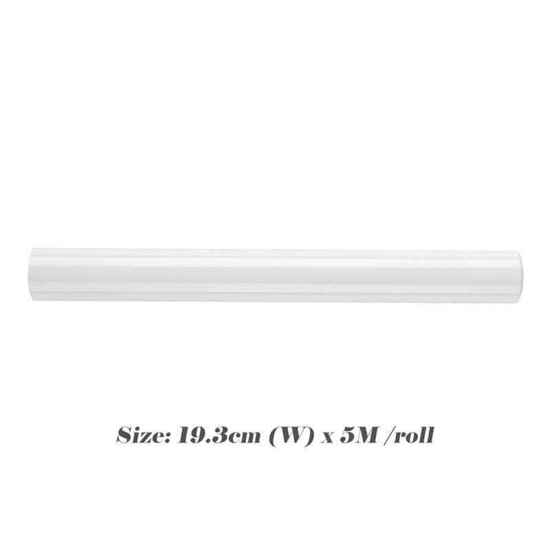 5Pcs 7.6inch x 16.4ft (19.3cmx5m) Toner Reactive Foil? Foil Paper for Toner Foiling?Foil by Laser Printer and Laminator, for Scrapbooking Paper Crafts ?White?