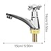 Veemoon 1 Pair Metal Water Tap Replacement Silver Basin Tap Faucet Short Spout Faucet Mop Sink ABS Water Retro Single Hole for Bathroom Basin Hot Cold,4.92 X 4.72 X 1.65 Inches (Zinc Alloy)