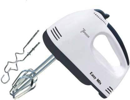 SANSKRUTI Hand Blender- 150 W Electric Cream Maker for Cakes with Base 7 Speed Control and 2 Stainless Steel Beaters, 2 Dough Hooks, (Colour:-White)