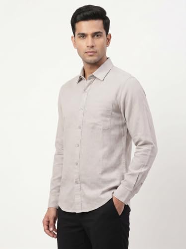 Image of Men's Regular Fit 100% Cotton Solid Casual Shirt