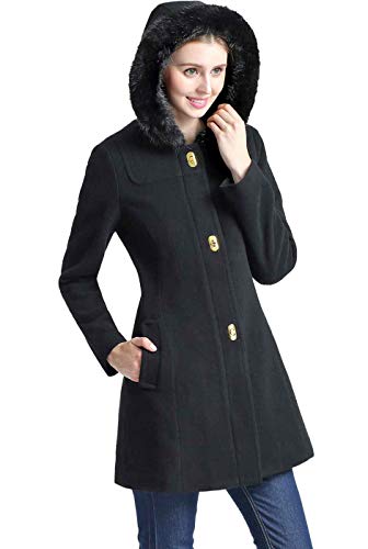 Amazon.com: BGSD Women Lana Wool Blend Hooded Walking Coat (Also