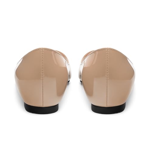 AMBELIGHT Comfy Flats for Women Pointed Toe Slip On Pumps Business Dress Shoe4