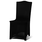 RhymBar 100 Pack Black Chair Covers for Party, Spandex Chair Covers for Wedding, Stretch Seat Cover 100 Pieces, Universal Fitted Polyester Slipcovers for Dining Chairs, Parties & Banquet (100 PCS)