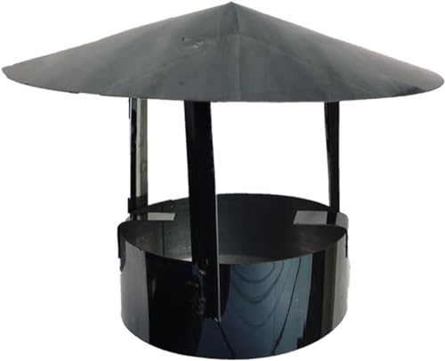 Zanotva Stainless Steel Chimney Cowl Cap Tool, Pipe Rain Cover Protector Cap Ending Roof Cowl for Ducting Ventilation Cap Rain Hat Hood (Size : 17cm(6.7in))