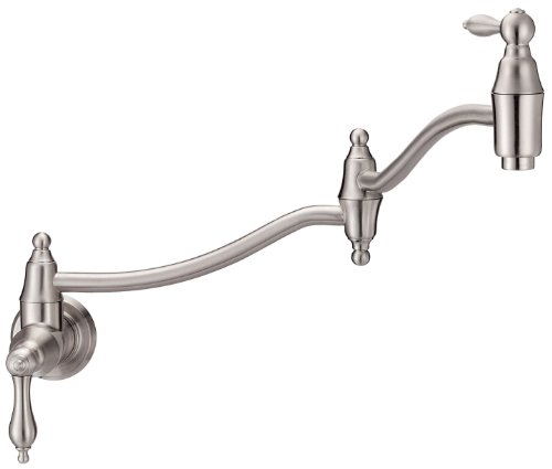 Danze D205040SS Fairmont Single Handle Wall Mount Pot Filler, Stainless Steel
