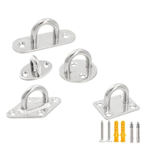 Crochets pour balançoires 6mm - Plaque œillet inox pour fixation plafond - 3