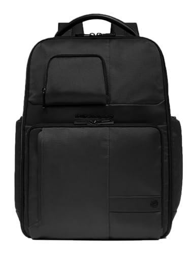 Piquadro Zaino Porta Pc 17 In Pelle E Tessuto Wollem Nero Ca6517W129 Colore Nero N
