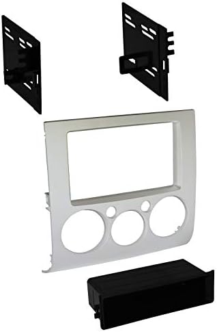 Stereo Install Dash Double Din or Single Din Radio Fits Mitsubishi Galant 2004-2012 Only Fits if Have Manual Climate Controls Painted Silver