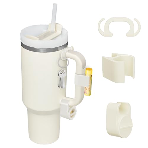 Set of 3 Pcs Accessories for 40oz Tumbler or other brands 40 OZ Tumblers (Cream)