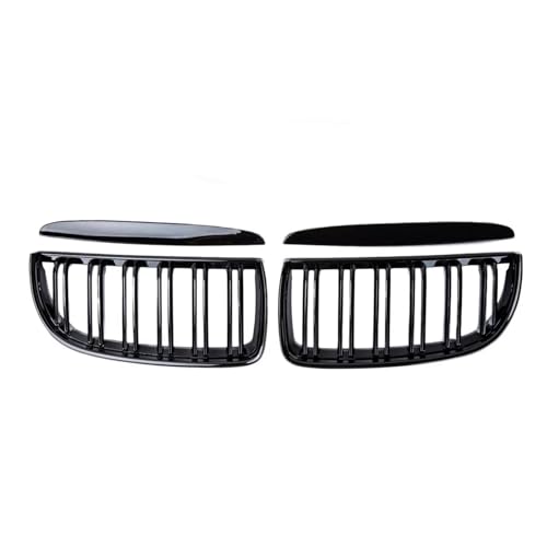 Grille de pare-chocs avant noir laqué pour BMW Série 3 E90 2005-2008 2 pièces