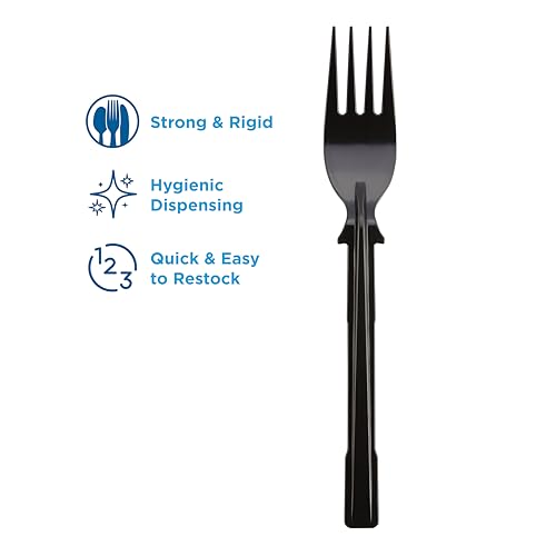 Image of Dixie Ultra DUSSF5 Polystyrene Fork Refill, Black, 960 /Carton