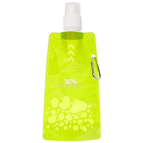 Trespass Hydromatic, Green, ONE SIZE, Collapsable Reusable Water Bottle 480ml, One Size, Green, Plastic