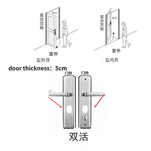 Puxadores de Porta 1 conjunto de porta de liga de alumínio punho espessado painel de porta de porta