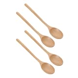 FUNOMOCYA 4 Pièces Cuillère à Confiture Japonaise à Long Manche en Bois...