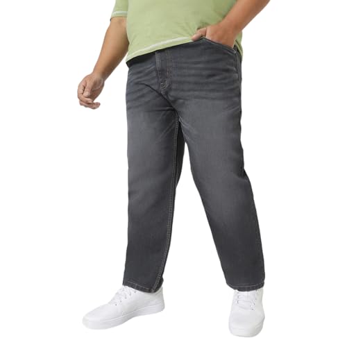 Image of Urbano Plus Men Mid Rise Regular Fit Washed Jeans Stretchable