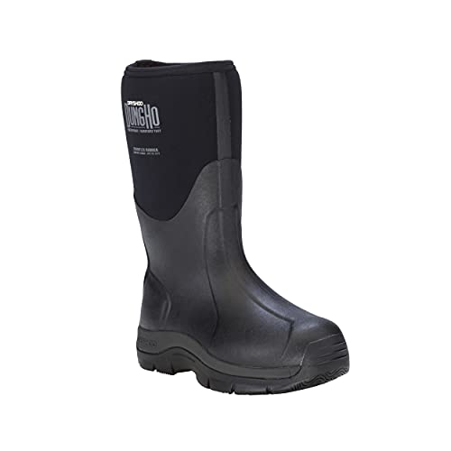 Dryshod Dungho Mid Farming Work Boots | Waterproof | Slip Resistant | Rubber | Black | Men's