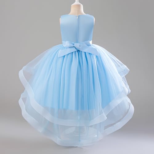 Vestido de noche para niña estilo princesa elegante con perlas finas 3