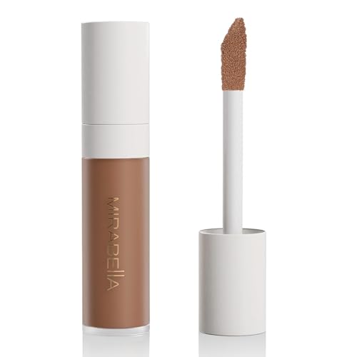 MIRABELLA - Invincible for All Perfecting Under-Eye Concealer, Full-Coverage Concealer for Dark Circles, Blemishes, Fine Lines & Wrinkles, Hydrating Makeup with Hyaluronic Acid, Deep D200