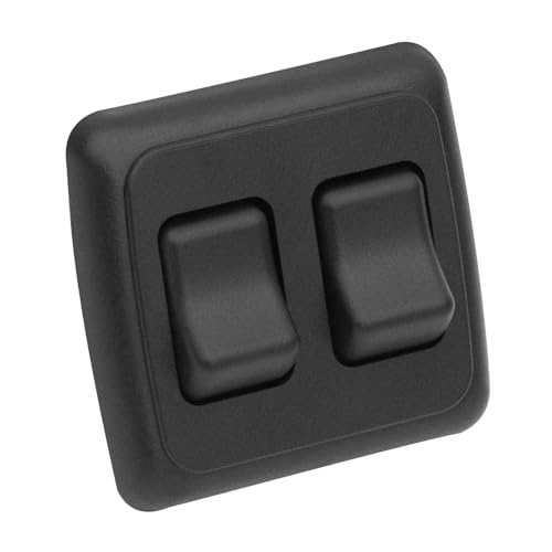 Double SPST On-Off Toggle Switch with Bezel Technology Components 12V Light Switch for RV Camper Trailer