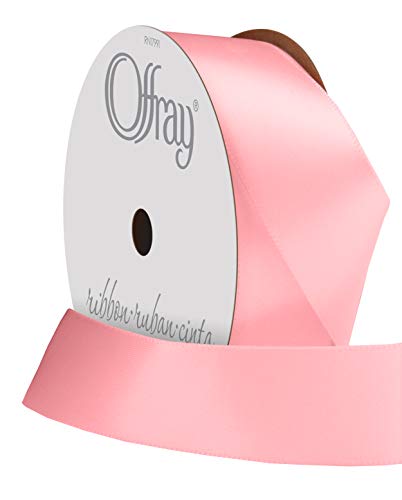 Image of Berwick 063378 7 /8 inch Wide Single Face Satin Ribbon, Light Pink, 6 Yds