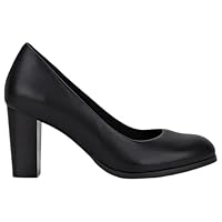 Hush Puppies Women's The Tall Pump Court Shoe, Black, UK 10/US 12