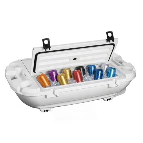 Image of VEVOR Floating Cooler 40 QT Floating Ice Chest with Wheels & Tow Rope, Premium LLDPE Amphibious Beverage Cooler for Water & Land, Stable Cruising on Lake, River, Seashore, Beach, Kayak