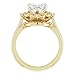 10K/14K/18K Solid Yellow Gold Handmade Engagement Ring, 1CT-6CT Heart Cut Moissanite Solitaire Ring, Diamond Wedding Ring Set for Women/Her, Anniversary/Propose Ring, VVS1 (Main Stone : 1.00 Carat)