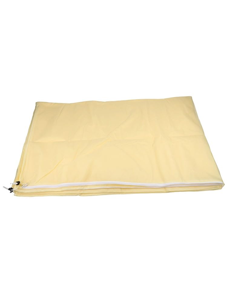 Grande copertura antigelo per piante, in tessuto non tessuto spesso con coulisse e cerniera, per le stagioni invernali, beige, 120 x 180 cm