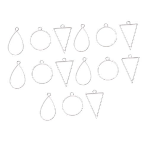 iplusmile 45 Piezas Accesorios Colgantes Diy De Bisel Hueco Para Colgante De Resina Epoxi Para Fabricación De Joyas