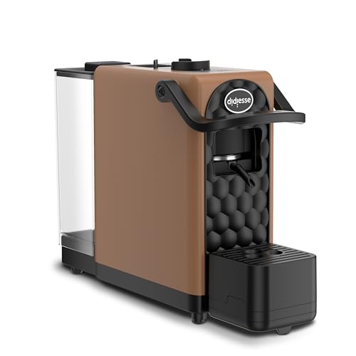 Didiesse Macchina Caffè Cialde, Macchina Espresso DarkSide - Caffè Intenso e Aromatico senza rinunciare a Praticità e Design, Serbatoio 1.3 L, Basso Consumo (650W), Compatta e Leggera - Colore Bronzo