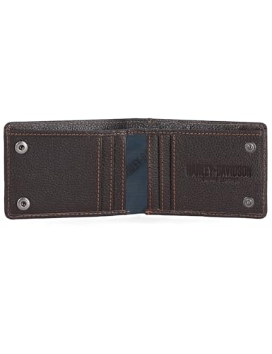 Image of Harley-Davidson Men's Genuine Leather Rfid Blocking Wallet