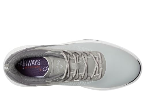 Image of Callaway Mens Coronado v4 Golf Shoes Grey /Charcoal 14 Medium | Waterproof opti-dri Microfiber Leather, ForgedFoam Midsole, 7 Spike TPU Fusion-Lite Outsole,Removable Tour Flex Pro Cleats