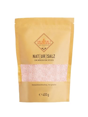 Salz & Salz Premium [Himalaya Salz] Grob & Salz Fein 400g & 900g – Steinsalz aus Pakistan ohne Zusätze – Natursalz Unbestrahlt für Salzmühle und Genießer - Rosa Kristallsalz, Ursalz, Steinsalz
