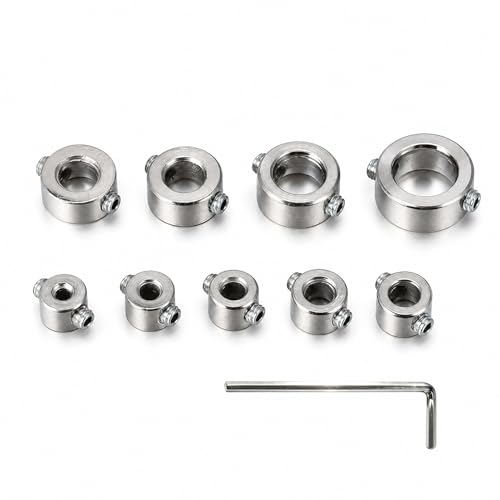 9 PCS bagues de butée de profondeur,pour Forets 3-12 mm, Foret Profondeur Butée Anneau, Jauge de pour Forets, Kit Précis pour Travail du Bois,limiteur de...